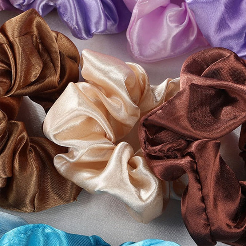 60pcs Hair Scrunchies, Satin Imitation Silk Scrunchies For Hair, Curly Hair Accessories For Women, Hair Bands Scrunchy Hair Ties Ropes Scrunchie For Women Girls Hair Accessories Scrunchies Thanksgiving Christmas Gift