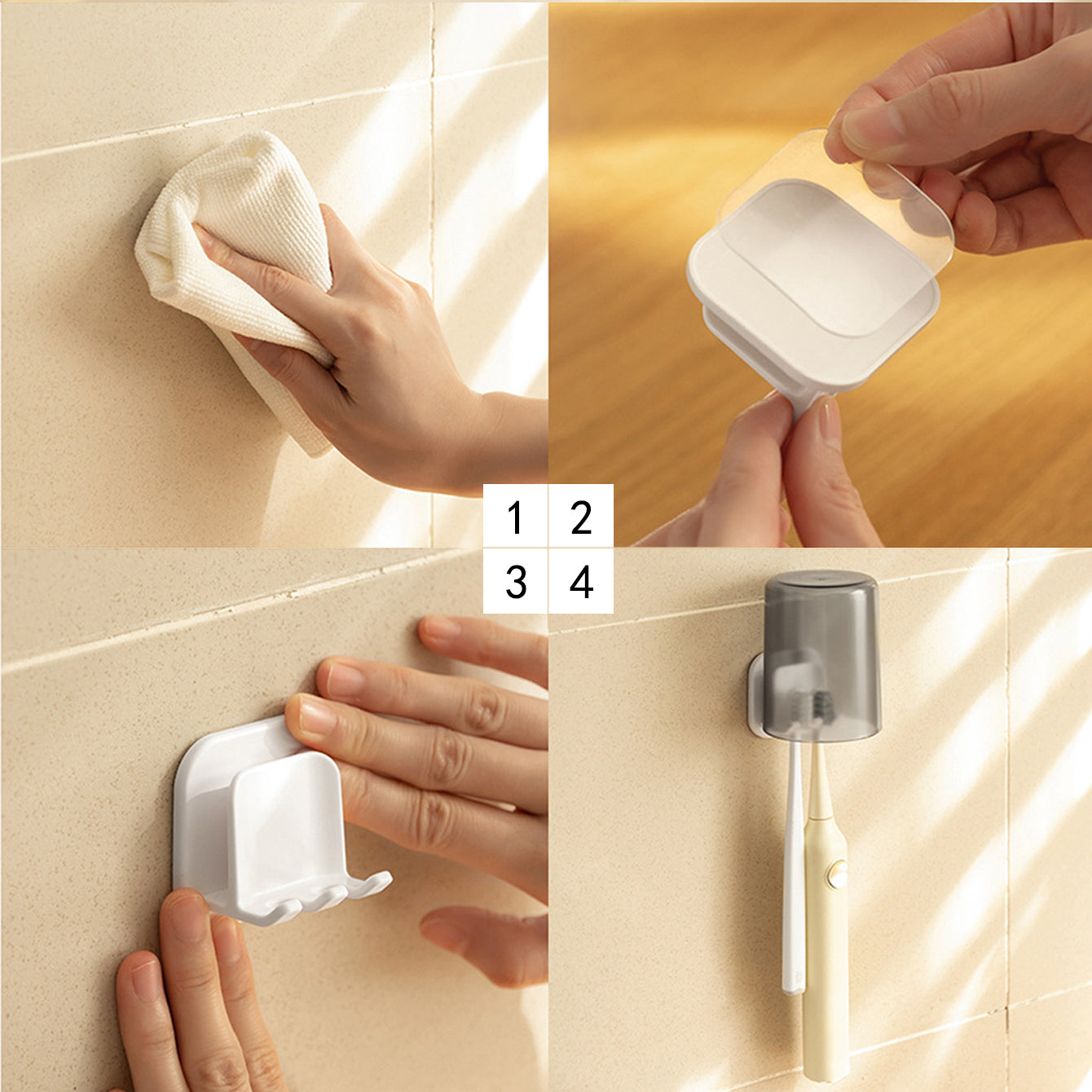 Wall Mounted Toothbrush Holder
