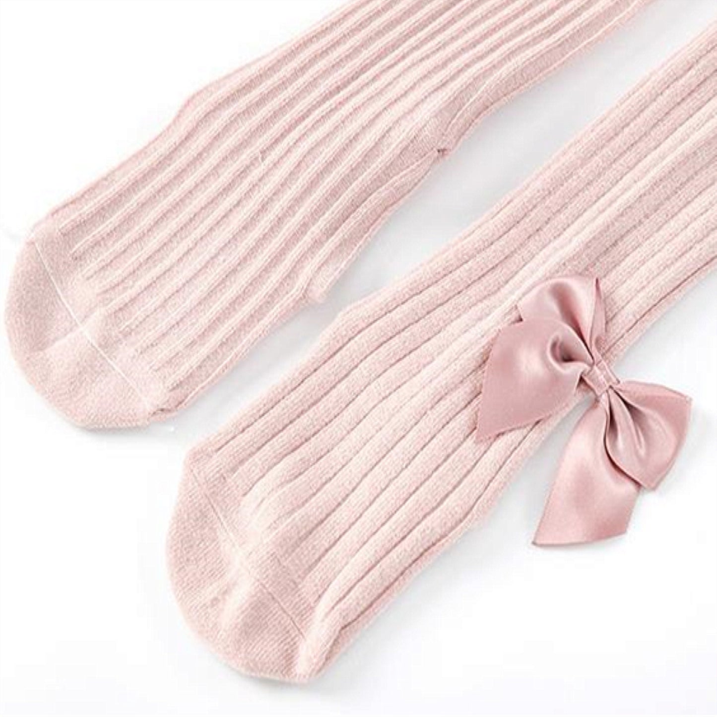 Baby Girls Tights with Cable Knit and Bow