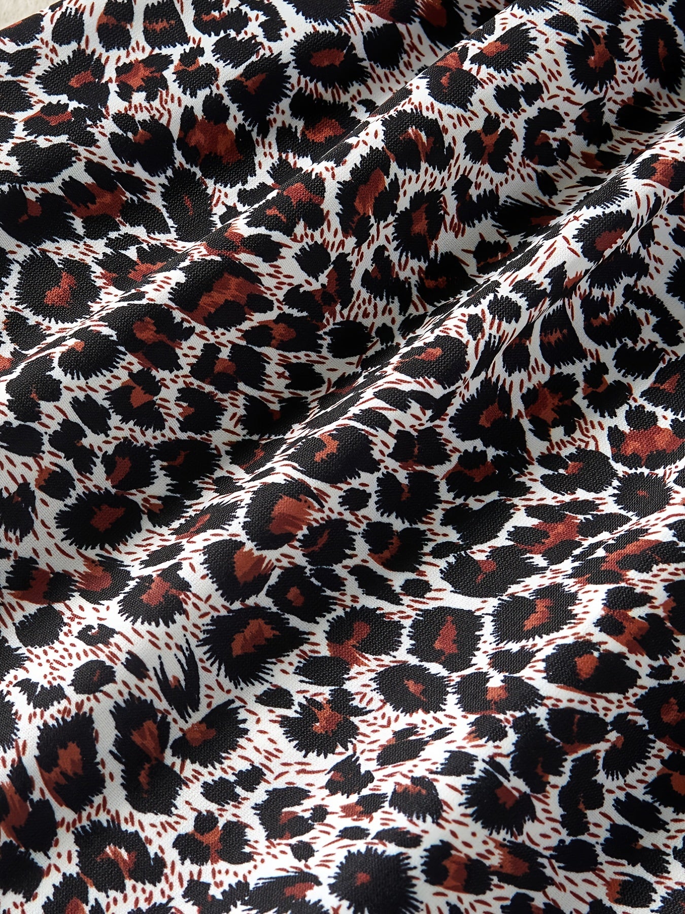 Sleeveless Ruffle Denim Leopard Print Splicing Princess Dress