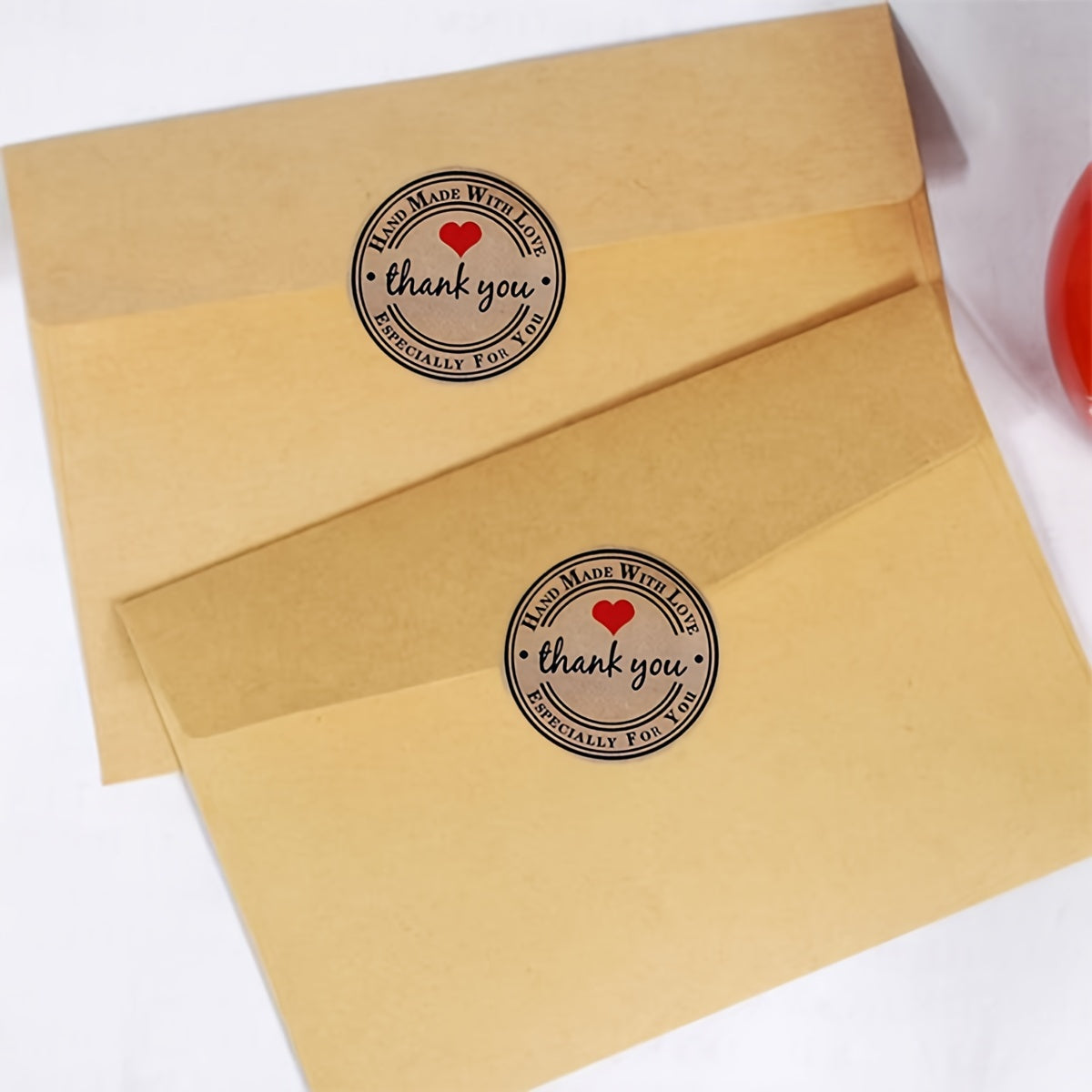 500PCS Kraft "Thank You" Stickers Roll