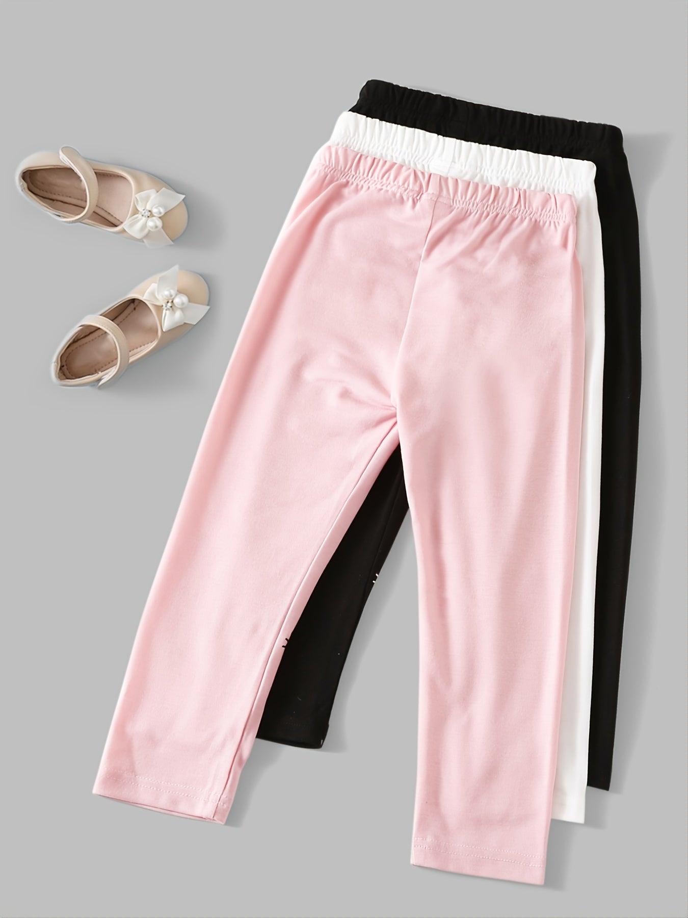 3pcs Girls Cute Cat Print Leggings Set