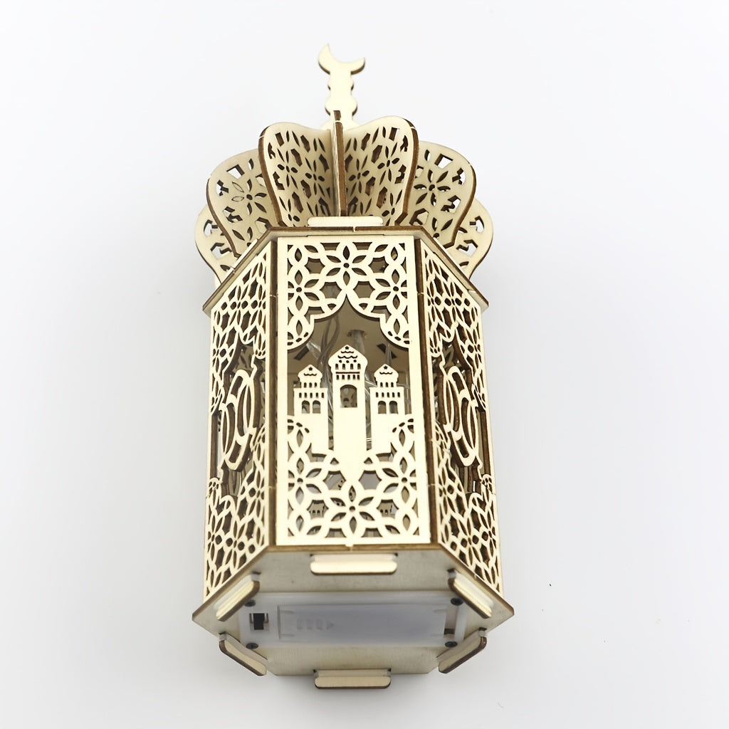 Eid Wooden Lighthouse Palace Decoration - Creative Holiday and Birthday Party Room Decor Accessory