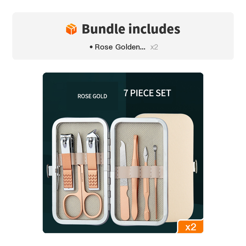 Elite Rose Golden Nail Clipper Set