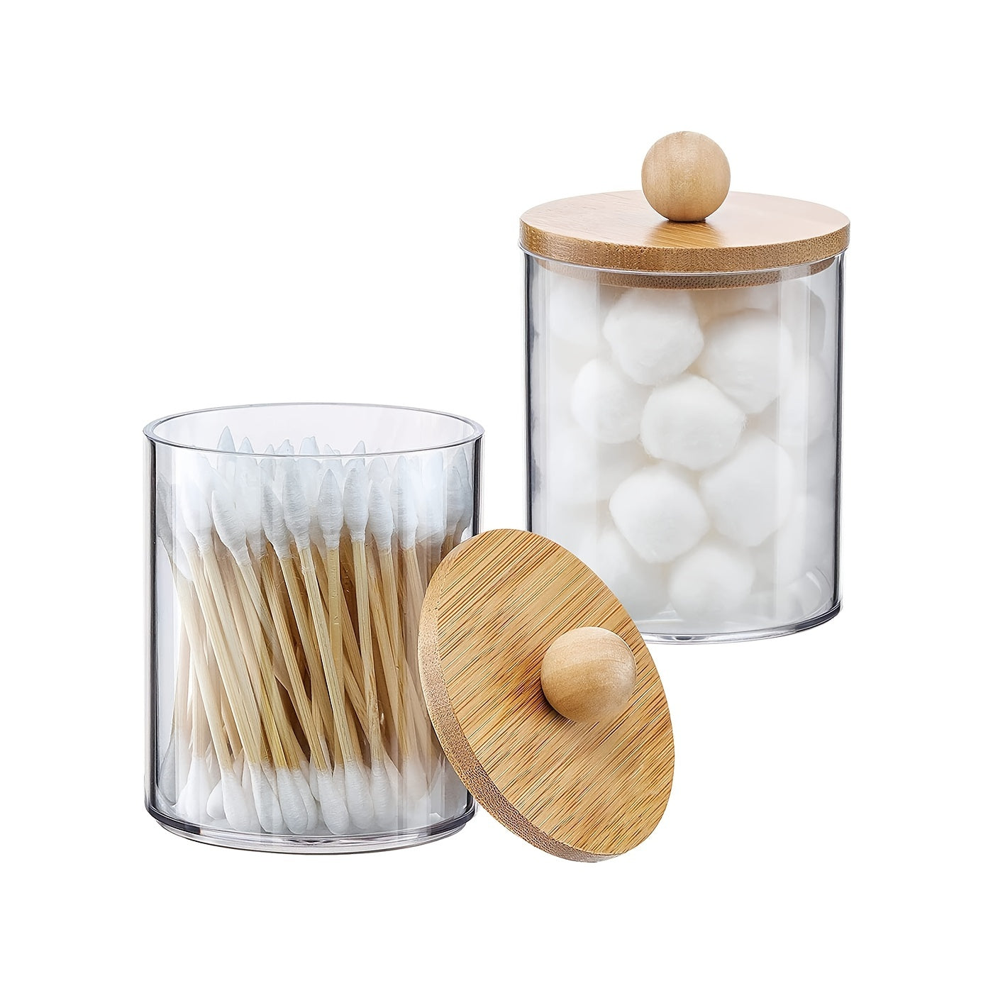Bamboo Lid Apothecary Jar Set