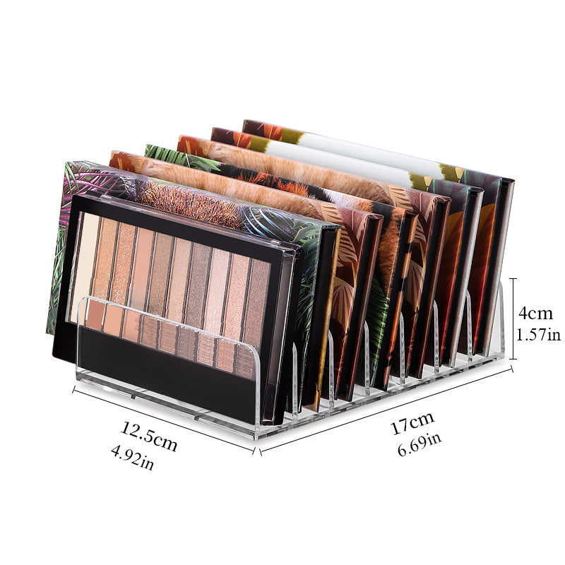 Eyeshadow Palette Organizer: Acrylic Divided Makeup Palette Organizer Holder, Christmas Gift for Girls and Women