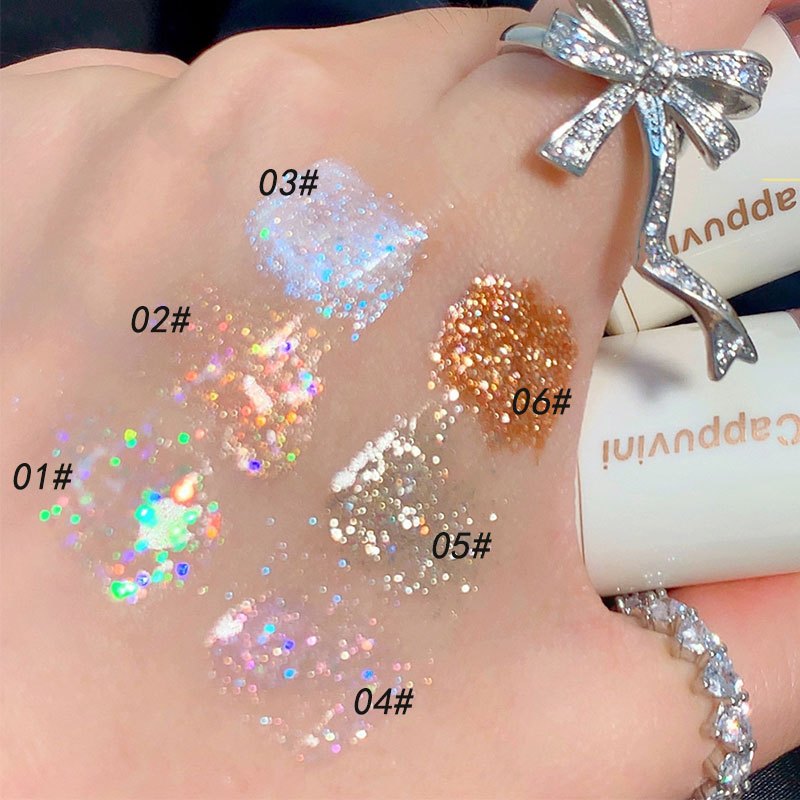 6-Color Liquid Eyeshadow Highlight Sequins Glitter Set