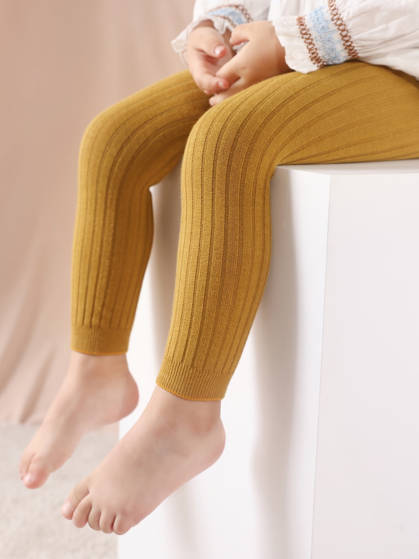 Toddler Girls Soft Knit Footless Pantyhose Leggings