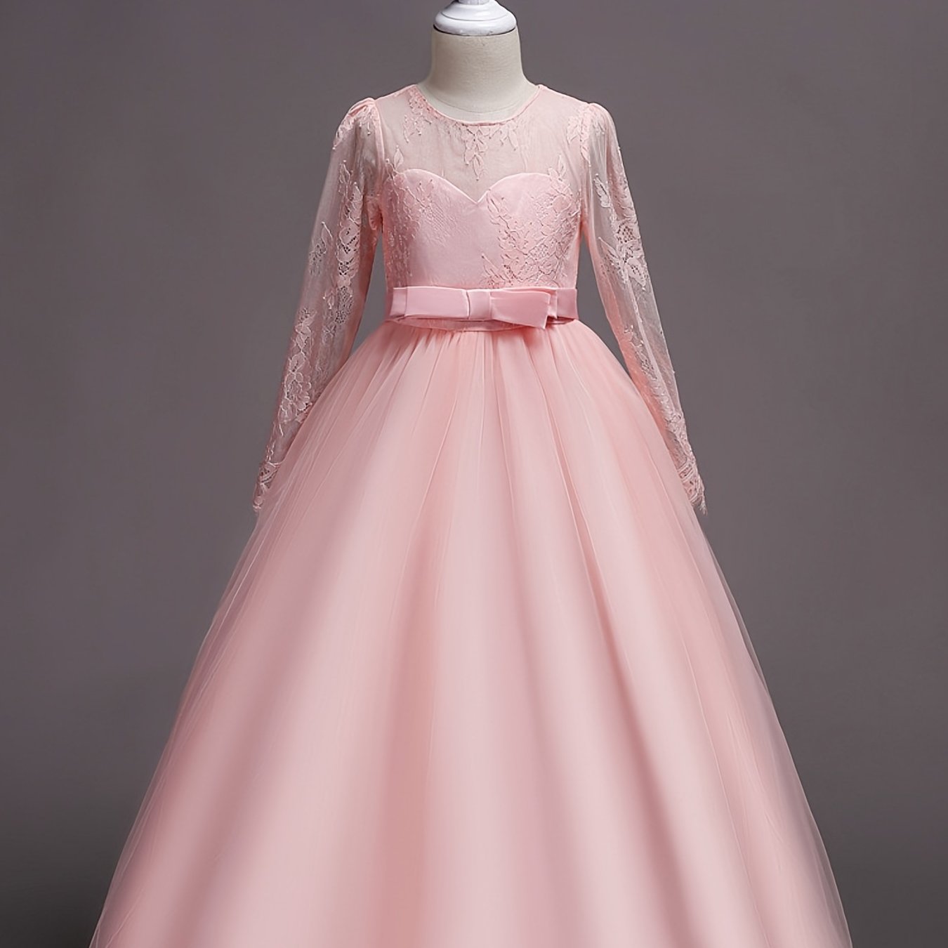 Girls Princess Mesh Formal Dress for Pageant, Wedding, and Evening Parties