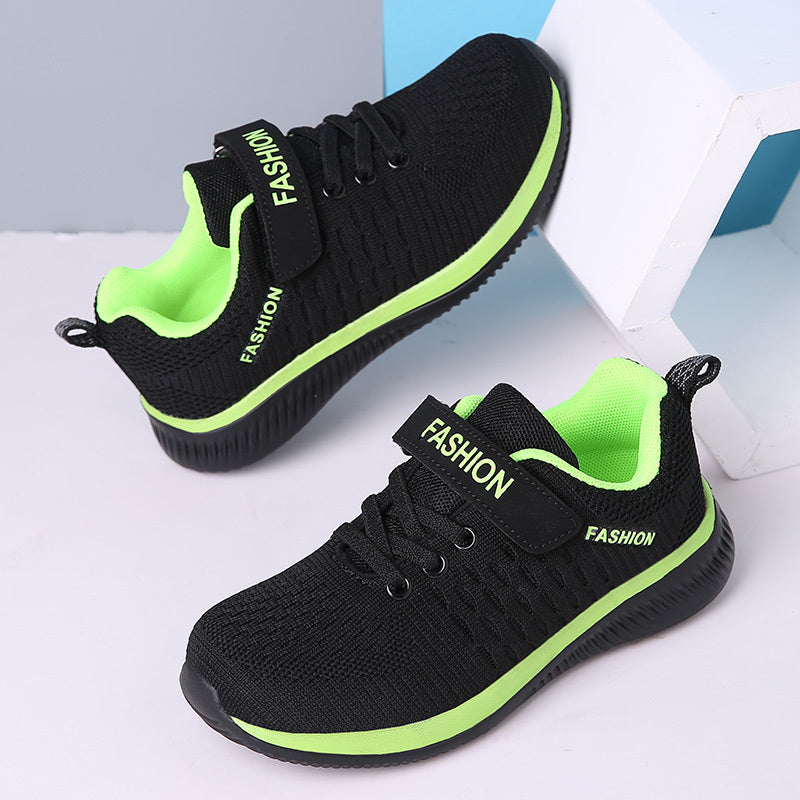 Toddler Kids Boys Breathable Black Sneakers Shoes