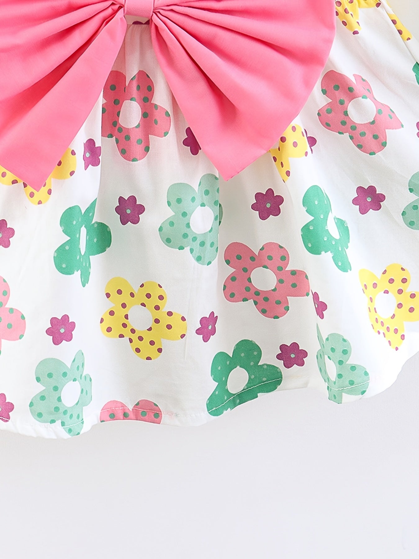 Infant Little Girls Sleeveless Princess Dress + Hat Set with Big Bowknot Design