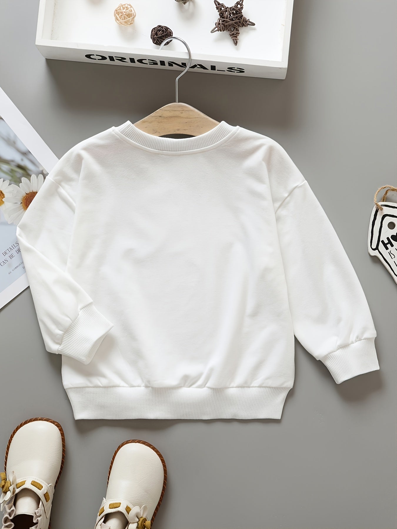 Daddy's Girl" Letter Print Long Sleeve Sweatshirt for Girls
