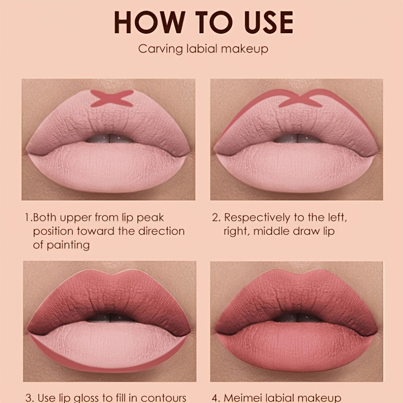 6-Piece Matte Velvet Lipgloss Waterproof Matte Mist Liquid Lipstick Set