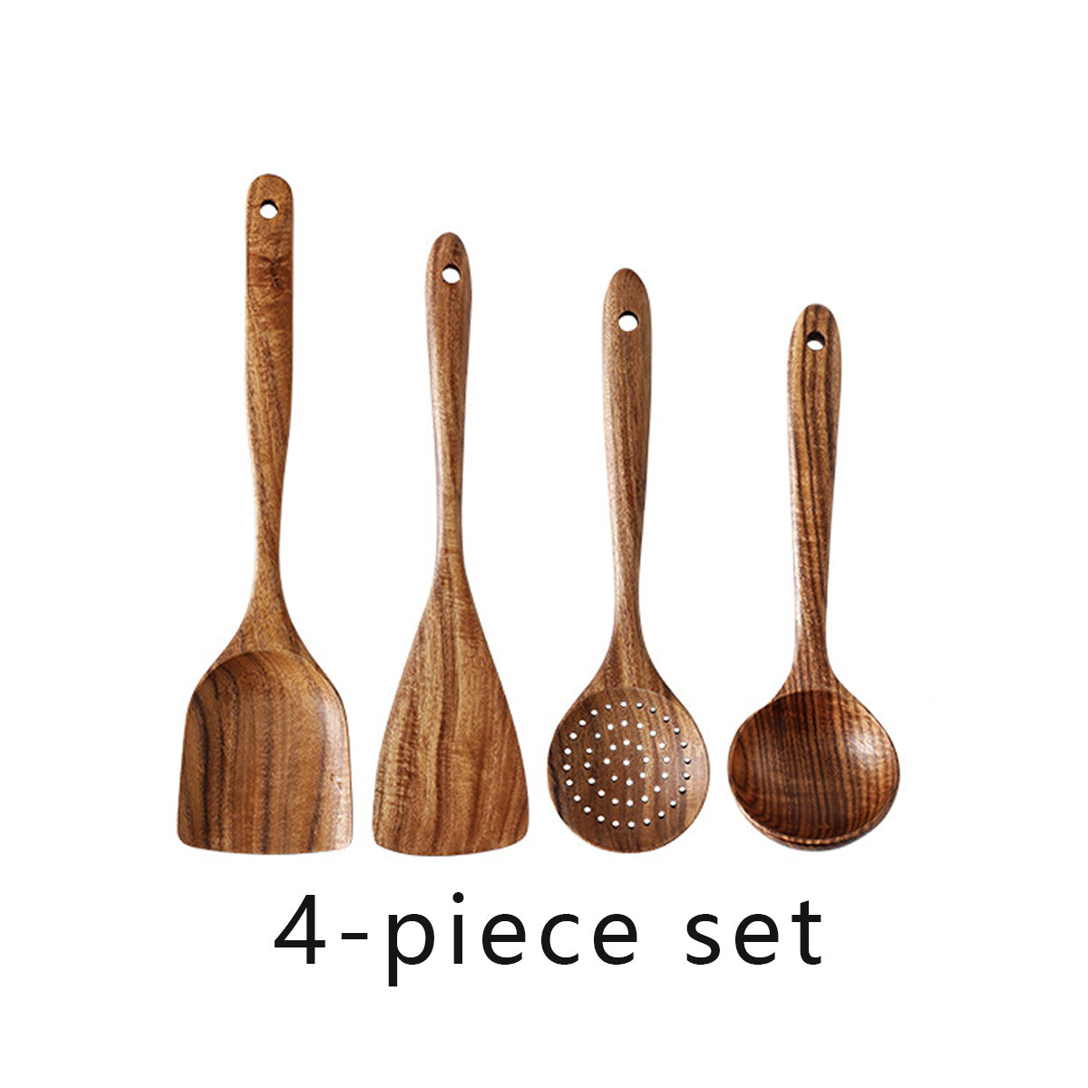 Premium Teak Wooden Cutlery Spoon & Spatula Set