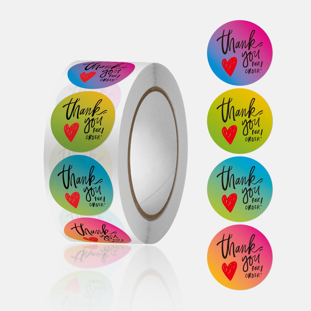 500PCS "Thank You" Stickers Roll