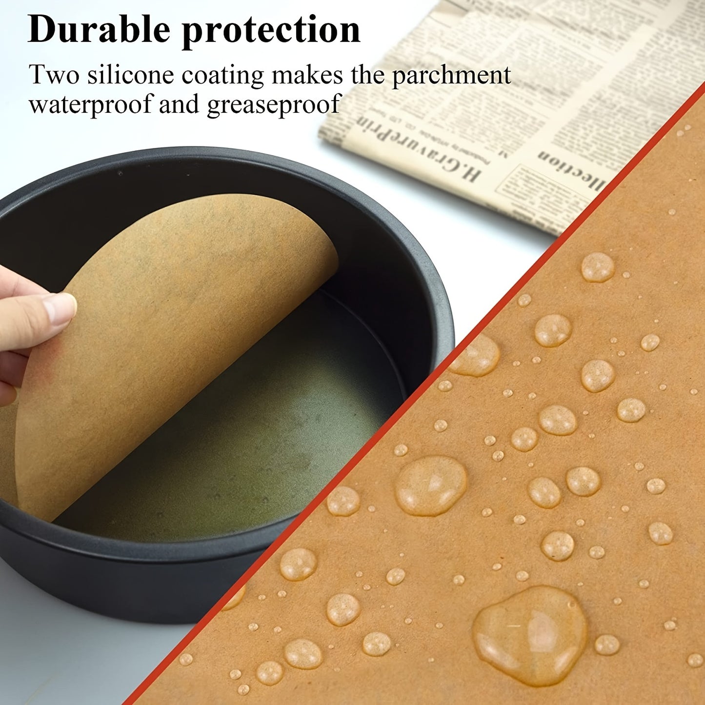 100pcs 8 Inch Non-Stick Baking Paper for Cake Pan, Air Fryer, Spring Pot, Bamboo Steamer, and More