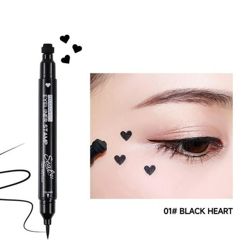 Effortless Eye Makeup: Double Head Waterproof Liquid Eyeliner for Quick Drying and Non-Blooming Color