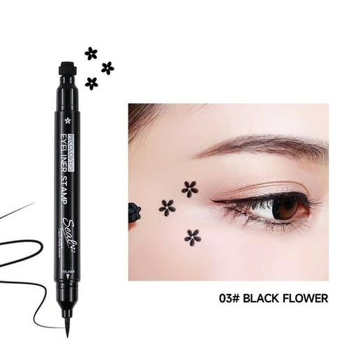 Effortless Eye Makeup: Double Head Waterproof Liquid Eyeliner for Quick Drying and Non-Blooming Color