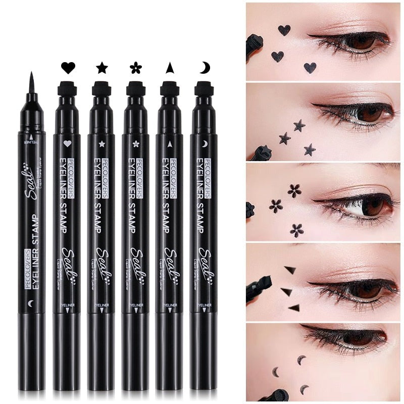 Effortless Eye Makeup: Double Head Waterproof Liquid Eyeliner for Quick Drying and Non-Blooming Color