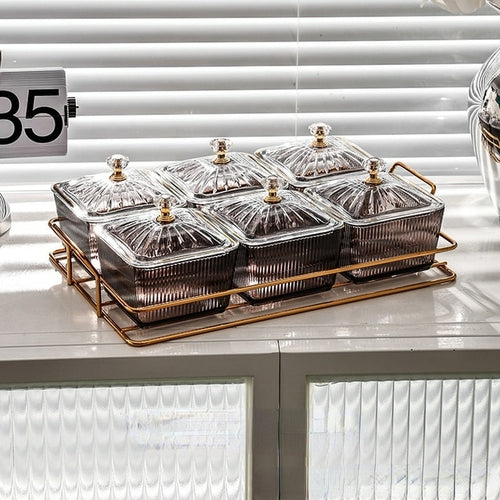 "Transparent Square Dried Fruit Salad Dessert Jars: A Stylish and Convenient Way to Serve and Enjoy Your Favorite Snacks
