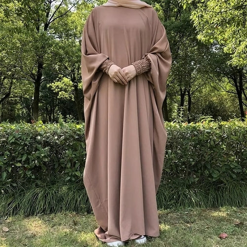 Elegant Butterfly Modest Abaya with High Quality Elastic for Ramadan and Eid