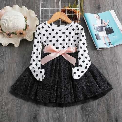 Adorable Polka Dot Party: Fall Tulle Dresses for Girls - Evening and Costume Wear