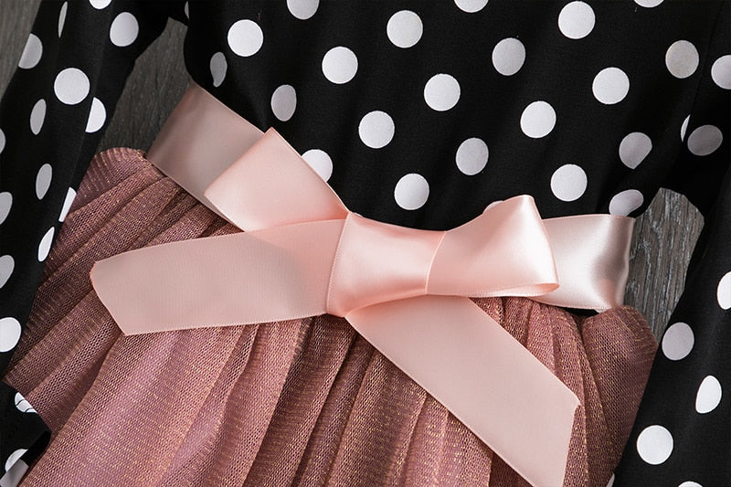 Adorable Polka Dot Party: Fall Tulle Dresses for Girls - Evening and Costume Wear