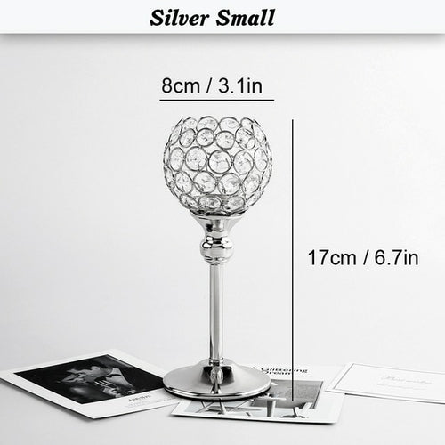 Elegant Crystal Wishing Candlestick Table Decor