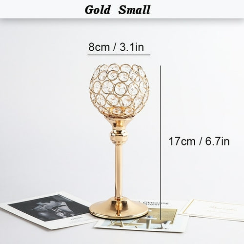 Elegant Crystal Wishing Candlestick Table Decor