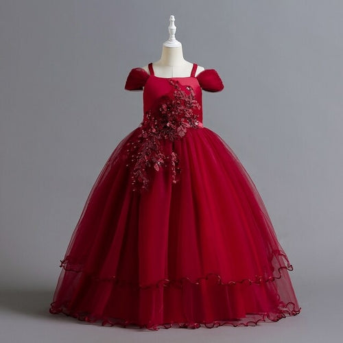 Luxurious Teen Girl Sequin Shiny Formal Evening Party Dress