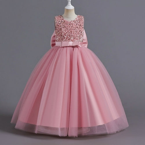 Luxurious Teen Girl Sequin Shiny Formal Evening Party Dress