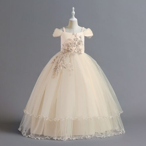 Luxurious Teen Girl Sequin Shiny Formal Evening Party Dress