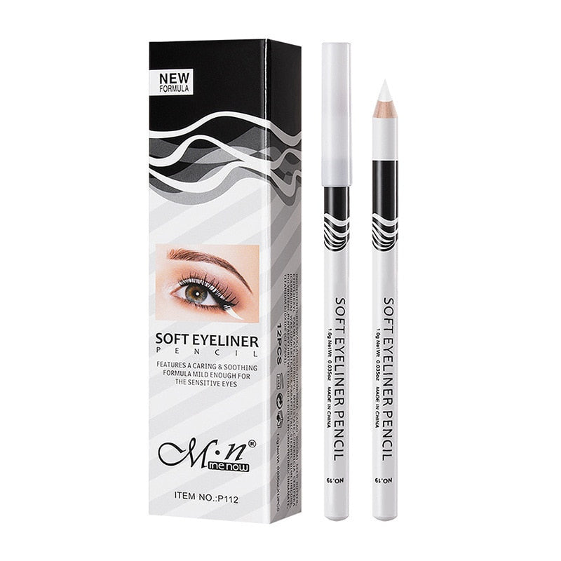 "Unleash Your Creativity: White Waterproof Long Lasting Eyeliner Pencil for Women's Fashion"