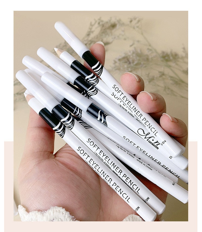 "Unleash Your Creativity: White Waterproof Long Lasting Eyeliner Pencil for Women's Fashion"