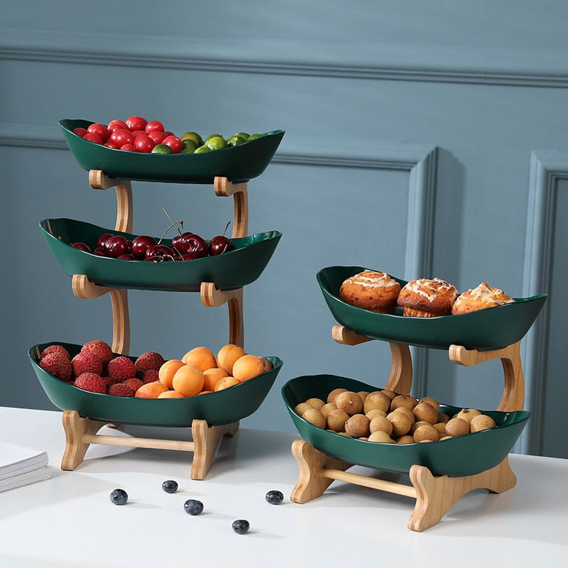 Creative Modern Three-Layer Fruit Plate for Living Room and Home Décor