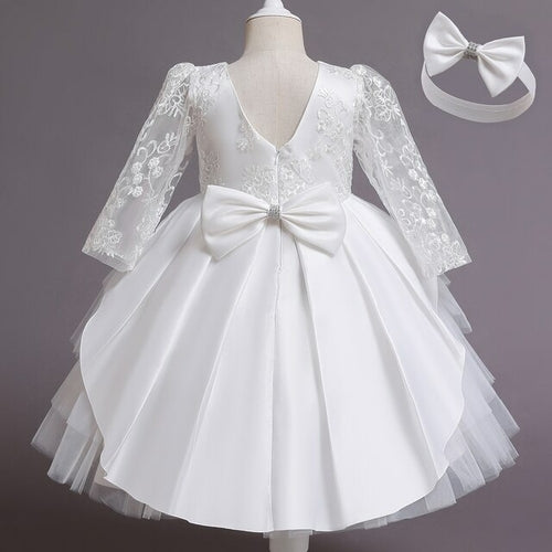 Toddler Girls White Weddings Party Princess Dresses Elegant Kids