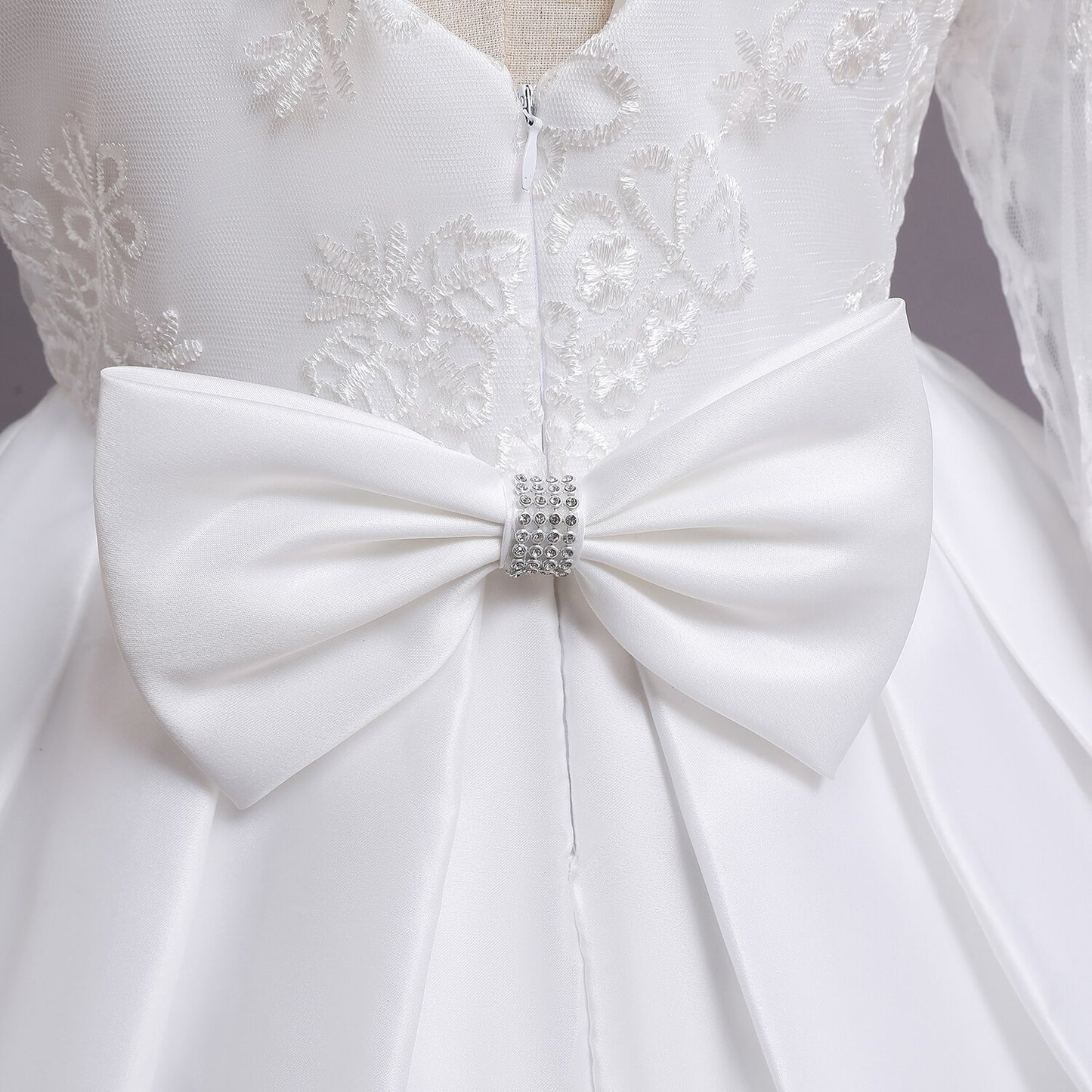 Toddler Girls White Weddings Party Princess Dresses Elegant Kids