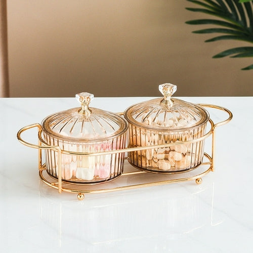 Nordic Style Transparent Round Fruit Dish for Dried Fruit and Snack Presentation