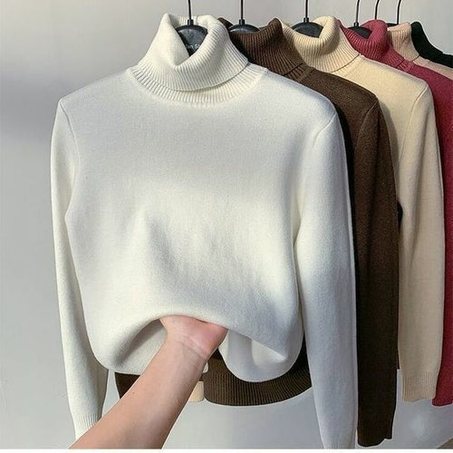 Stay Stylish and Warm this Winter with our Women's Solid Turtleneck