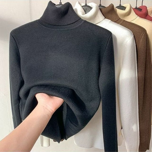 Stay Stylish and Warm this Winter with our Women's Solid Turtleneck