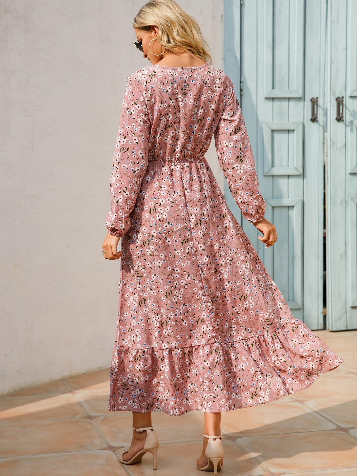 Bohemian Flowy Ruffle Long Dress