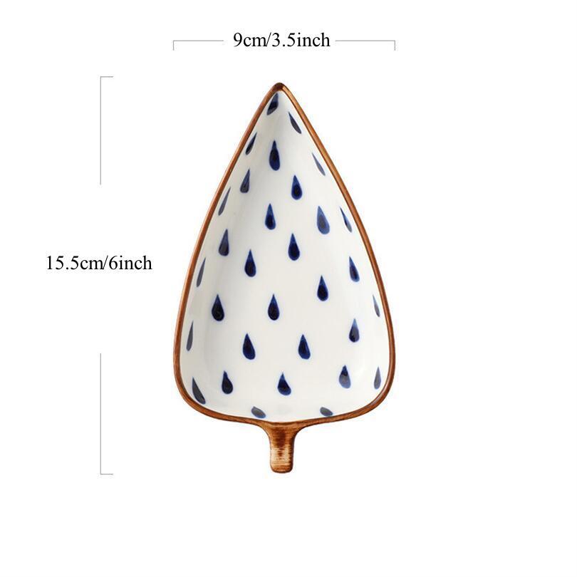 Creative Leaf Shape Ceramic Appetizer Plate