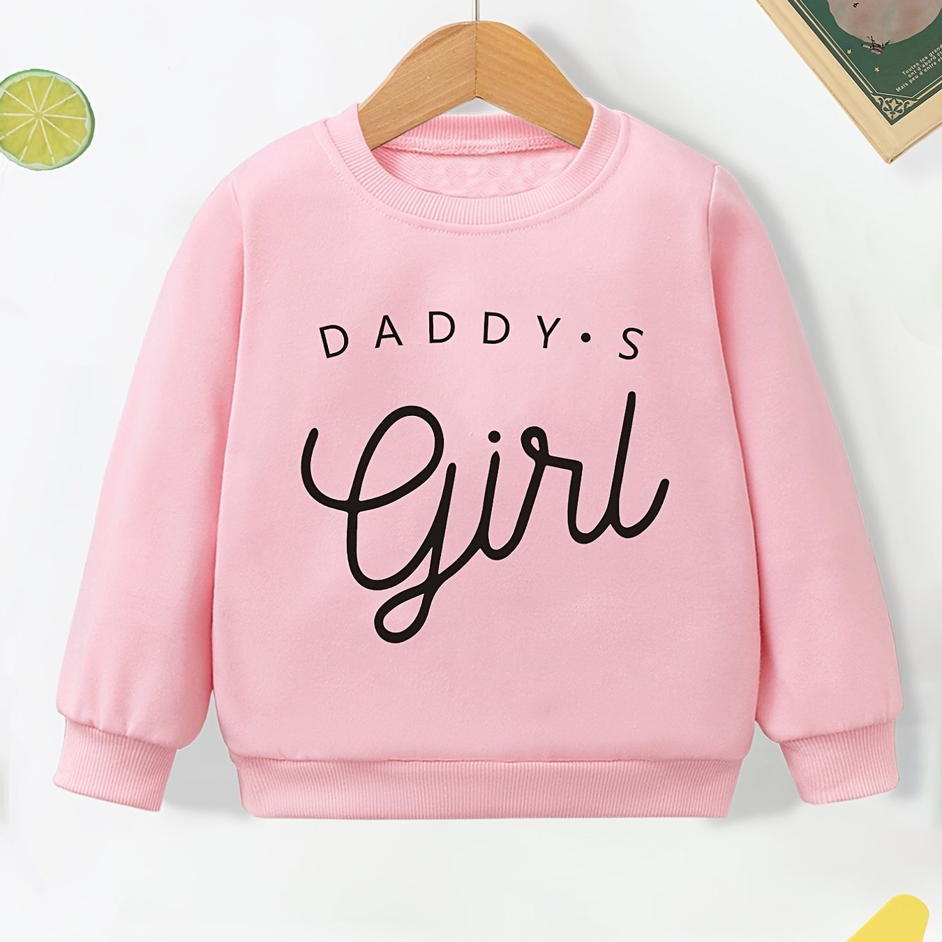 Daddy's Girl" Letter Print Long Sleeve Sweatshirt for Girls