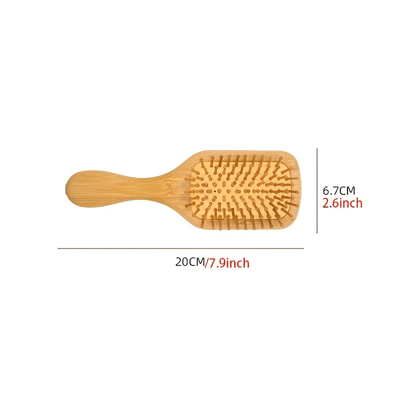 Large Wooden Hair Comb for Scalp Massage and Increased Volume