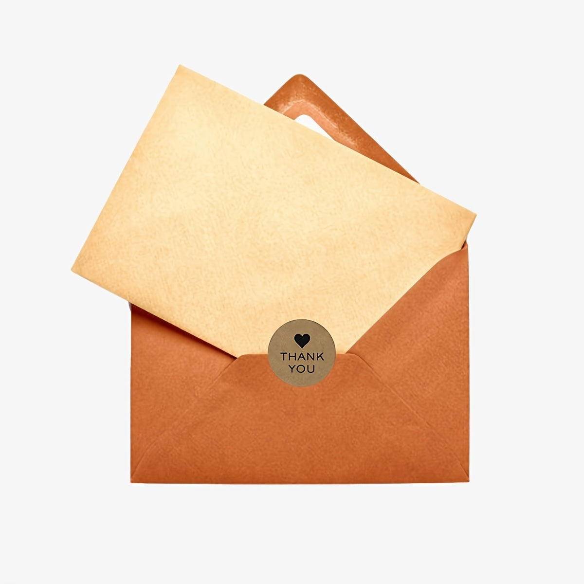 500PCS Kraft "Thank You" Stickers Roll