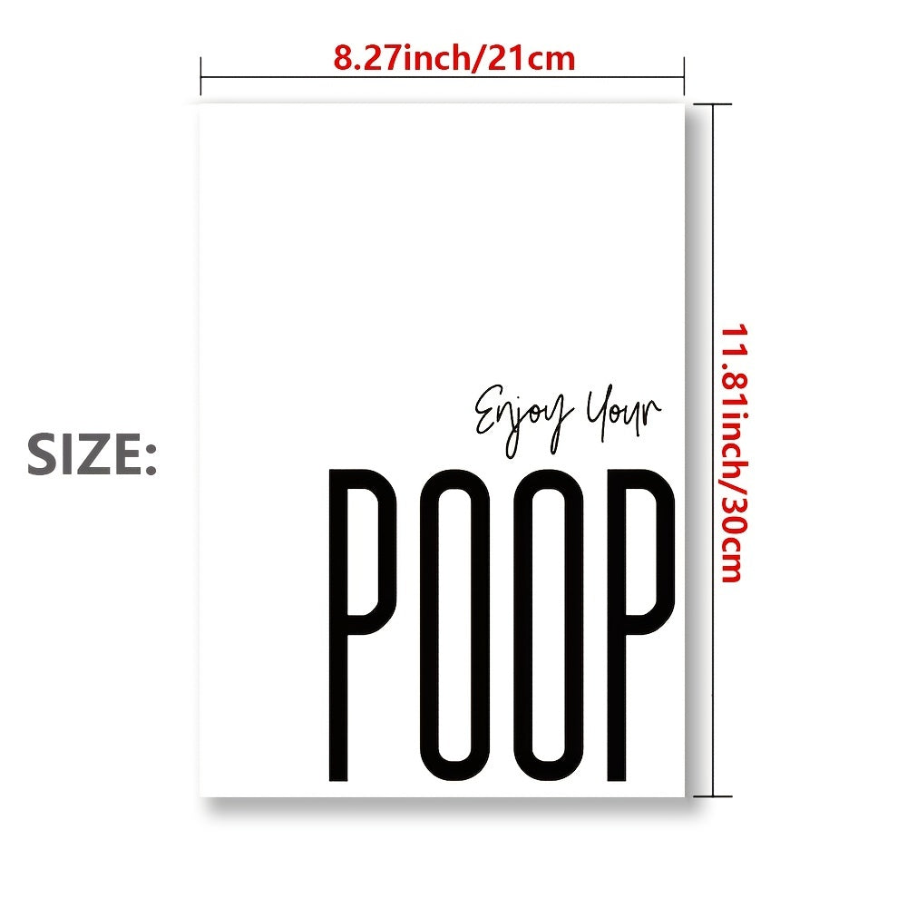 10pcs Bathroom Funny Quotes Posters - Frameless, 12"x8"