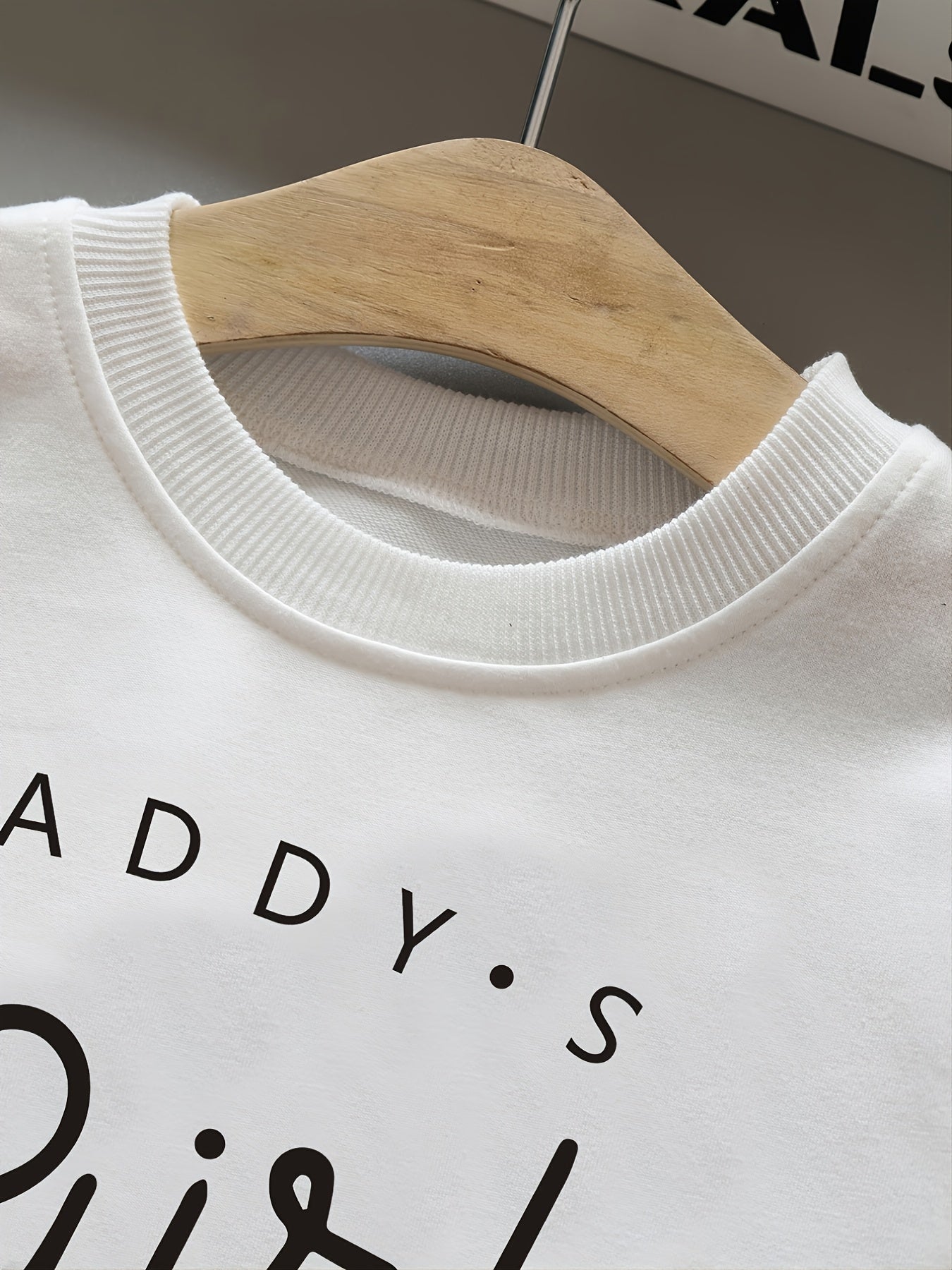 Daddy's Girl" Letter Print Long Sleeve Sweatshirt for Girls