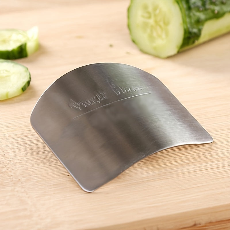 1pc Finger Guard For Cutting, Kitchen Tool Finger Guard, Stainless Steel Finger Protector, Avoid Hurting When Slicing And Dicing Kitchen Safe Chop Cut Tool