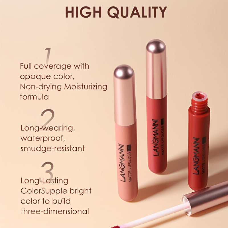 6-Piece Matte Velvet Lipgloss Waterproof Matte Mist Liquid Lipstick Set