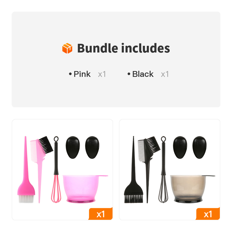 5PCS Hair Color Dye Bowl & Brush Tool Kit